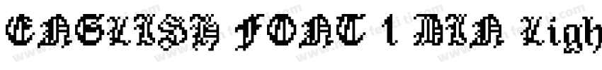 ENGLISH FONT 1 DIN Light字体转换